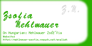 zsofia mehlmauer business card